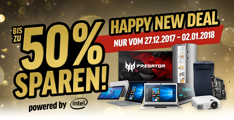 Happy New Deal bei Notebooksbilliger – ausgewählte Artikel in zahlreichen Kategorien reduziert