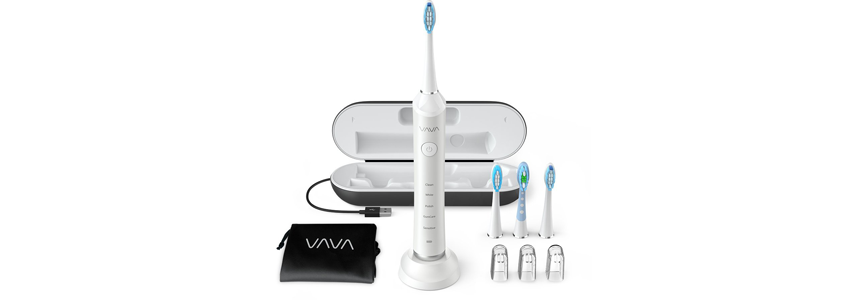 Vava VA-EE007 für 32€ - Elektrische Zahnbürste mit 4 Ersatzköpfen und Tiefenreinigung