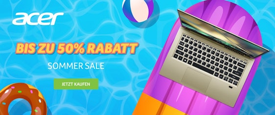 Sommer Sale mit bis zu 50% Rabatt bei Acer 🌞💻– z.B.: Acer Chromebook 314 14" 128/8GB für 349€