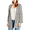 Opus Damen Sweatshirt Ginka Melange, Gr. 38, Multicolor (Schwarz/Grau 