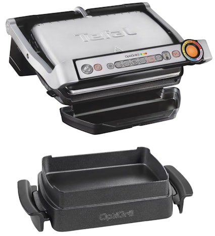 Tefal OptiGrill GC714D für 144€ – Kontaktgrill mit 2000 Watt und 6 Programmen, inkl. Backschale