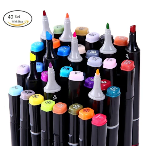 40% Rabatt für Anicoll 40&60&80 verdoppelt spitzte Marker Pens Set