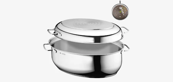 Perfekt für Festmahle! 🍗 WMF Bräter mit Induktionsdeckel & Thermometer (8,5L) für 85€ 🍲