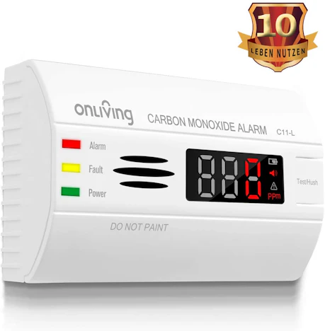 CO Melder, Kohlenmonoxidmelder mit Digitalanzeige | 85Db Alarm