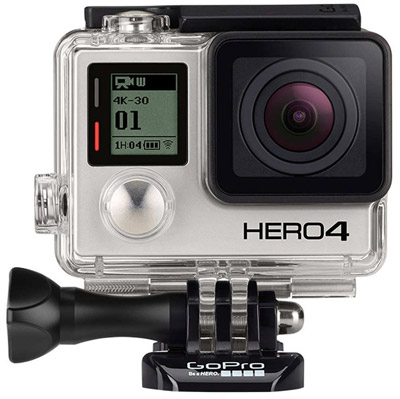 GoPro Hero 4 Black Edition für 229€ - Actioncam mit 4k-Video, Ultraweitwinkel und WiFi