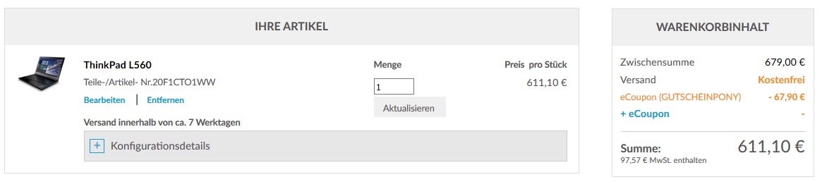Warenkorb _ Lenovo L560