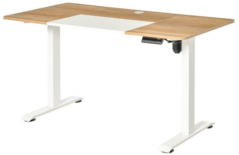 Vinsetto PC-Tisch 140x70x72-116cm weiß/natur 15% günstiger