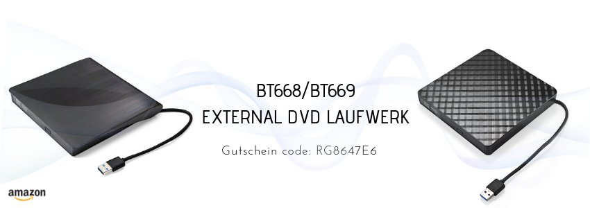 BT668/BT669 External DVD Laufwerk für Windows XP/2003/8/Vista/7, Linux, Mac 10, Os 