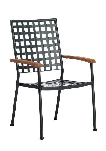 GARPA Gartenstuhl "Lucca" Anthrazit mit Armlehnen aus Eisen für 129,95 inkl. Versand