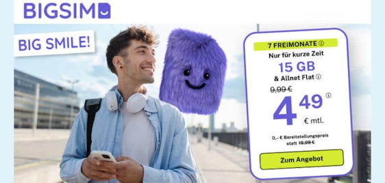 EXKLUSIV 7 Monate GRATIS 🤯📱 15GB BigSIM Allnet-Flat für effektiv 3,18€