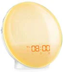light alarm clock wood wake up light alarm clock sunrise für 34,29€
