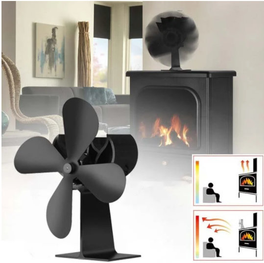 Kaminventilator mit 4 Flügeln für 19,44€(Statt 30,91€)