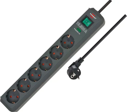 Brennenstuhl Eco-Line Steckdosenleiste 6-Fach mit Überspannungsschutz 1,5M Kabel für 10,99€(statt 14,99€)
