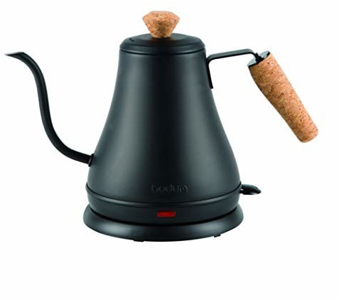 20% auf Bodum 11883-259EURO MELIOR Gooseneck Wasserkocher, 0.8 l, 1000 W, Edelstahl, Schwarz matt sparen