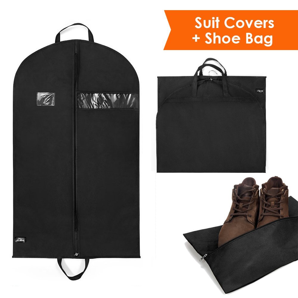 Kleidersack mit Schuhbeutel Anzughülle aus Wasserresistentem (61*106 cm) für 2€ (80% Rabatt)