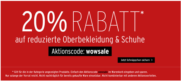 20% Gutschein auf reduzierte Schuhe und Oberteile bei Karstadt - Nike Air Max Go Strong für 55€