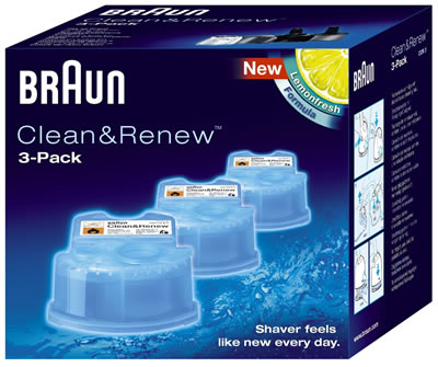 Braun Clean &amp; Renew CCR3 3er Pack Reinigungskartuschen für 9,45€