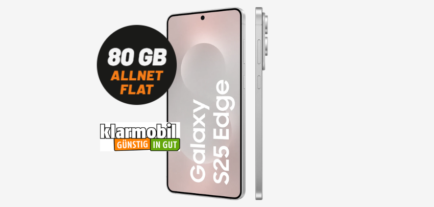Super günstig &amp; doppelter Speicher 😬 Samsung Galaxy S25 Edge 512GB mit 80GB Vodafone-Flat für 39,99€ mtl. 