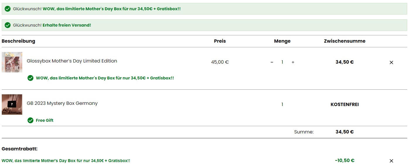 Glossybox-Gutschein-Muttertagsbox-gratis-Box Glossybox-Gutschein-Muttertagsbox-gratis-Box