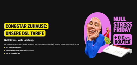 Mega-Rabatt + GRATIS Router 🏠 congstar Zuhause DSL Tarife ab 23,83€/Monat | auch monatlich kündbar