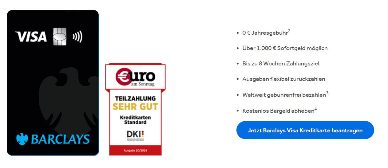 Barclays Kreditkarte Vorteile