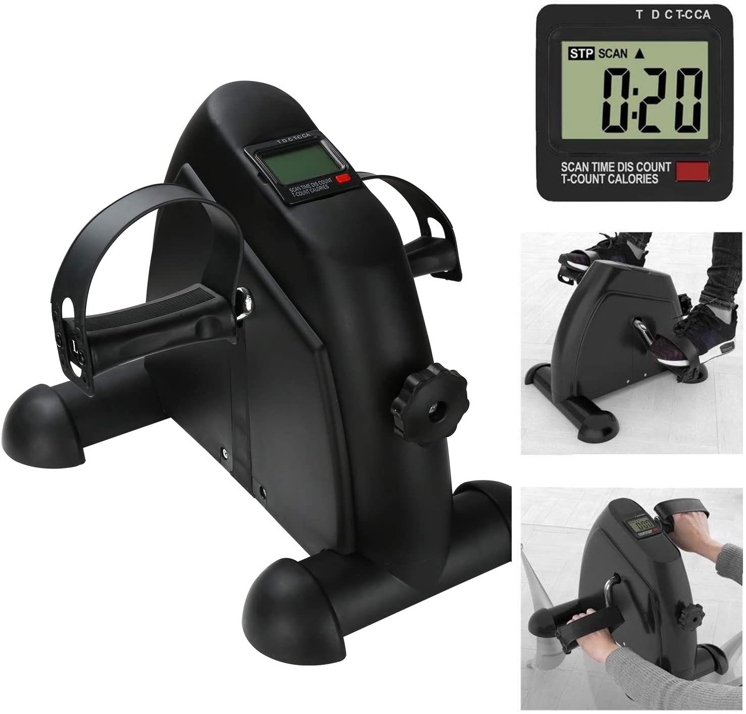 TolleTour Mini Fitnessbike, Praktischer Arm- und Beintrainer mit LCD-Display, Maße: 41*35*20cm