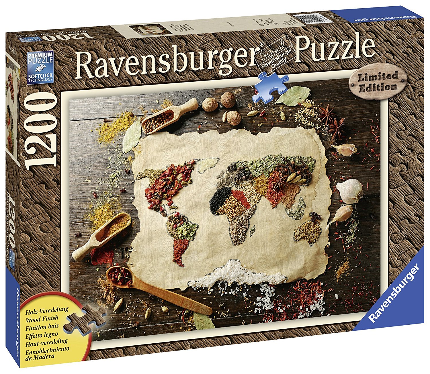 Ravensburger 19915 - Würzige Weltkarte Puzzle (1.200 Teile) für 8,99 EUR