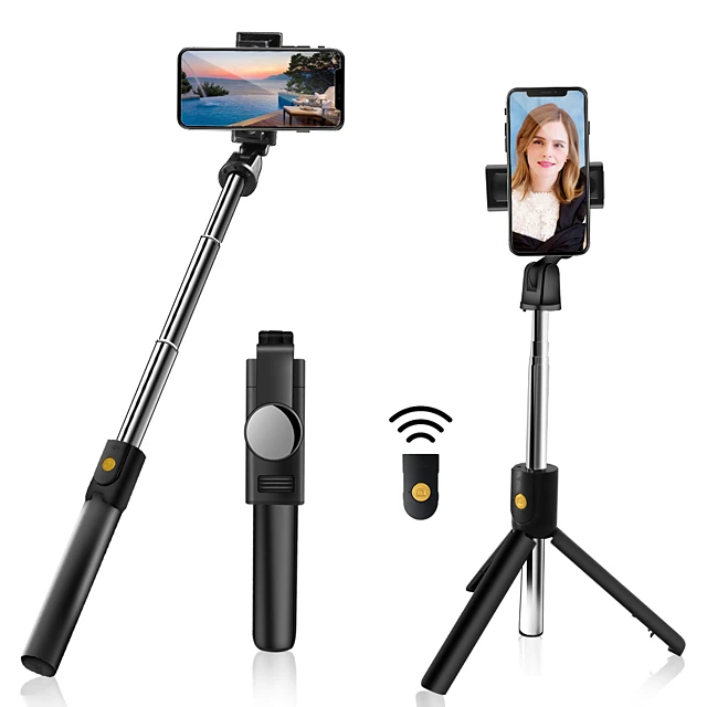 Bluetooth-Selfie-Stick lässt sich auf 70 cm ausfahren für Android / iOS 