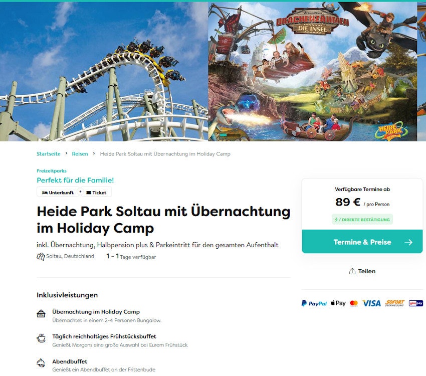 Was Kostet Es Den Heide Park Soltau Zu Mieten