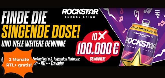 2 Monate RTL+ Premium gratis mit Rockstar Energy - effektiv bis zu 5 Monate möglich