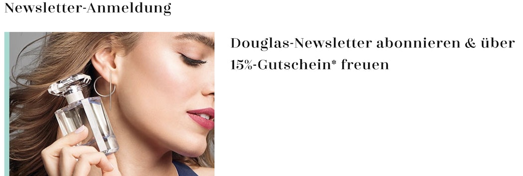 Persönlicher Douglas Rabattcode im Newsletter