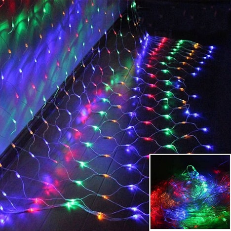 SWANEW Weihnachten LED Lichterkette Netz, 3 x 2M, 204 LEDs Kaltweiß/Mischenfarbe/warmweiß, 8 Modi Mit Memory-Funktion, wasserdicht IP44