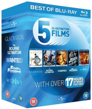 Blu-ray Starterpack mit 5 Filmen für 14€ - Gladiator, The Bourne Ultimatum, Wanted, Fast and Furious, Die Mumie