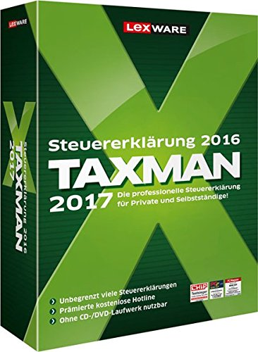 Lexware Taxman 2017 für 14€ - Steuererklärung für 2016