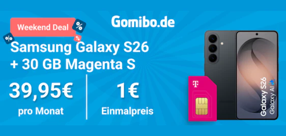 Nur noch kurz ⏳ Samsung Galaxy S26 + 30GB Telekom-Tarif effektiv nur 7,70€ mtl.