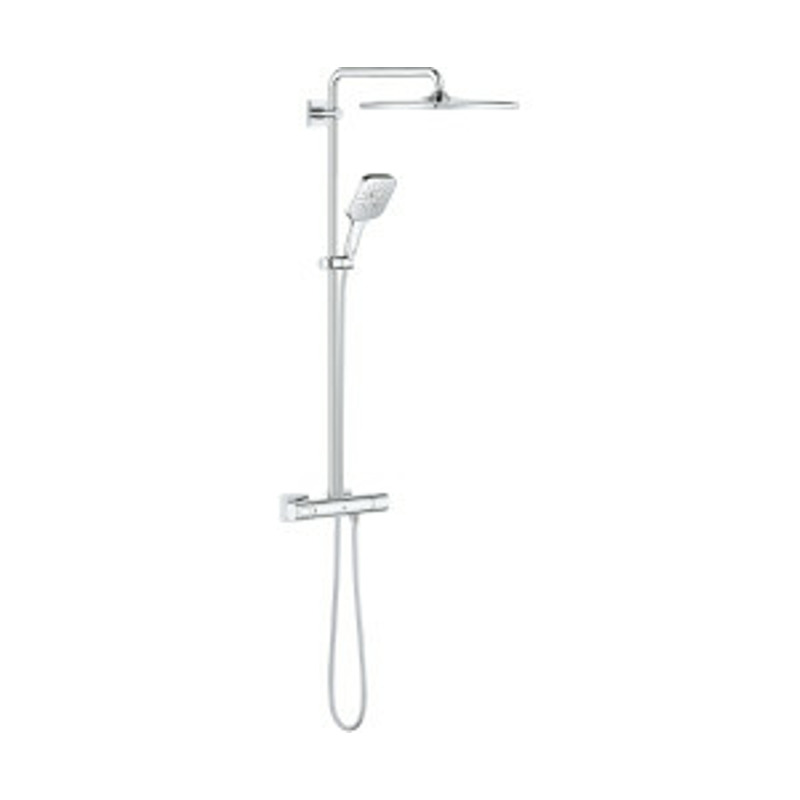GROHE Rainshower SmartActive 310 Duschsystem mit Thermostatbatterie Eckig mit Mono Kopfbrause Chrom (26649000) mit 118,05€ Rabatt