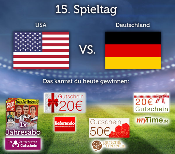 Das große Schnäppchenfuchs Fußball-WM 2014 Tippspiel: USA - Deutschland *UPDATE2*