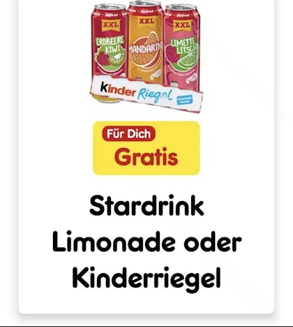 Gratis: Eine Dose Stardrink Limonade 0,5 Liter oder einen Kinderriegel in der Netto-App