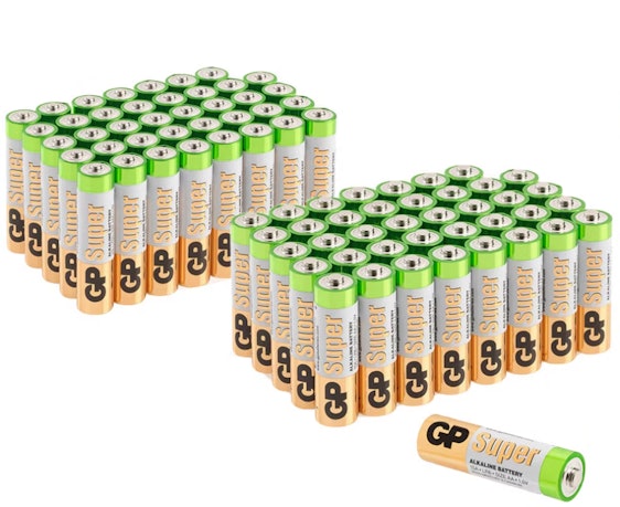 80x GP Alkaline Super Batterie für 26€ - Set bestehend aus 1,5 V-Batterien (40x AA und 40x AAA)
