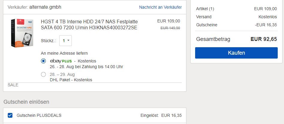 HGST Deskstar NAS 4 TB für 92,65€ – NAS-Festplatte mit 7.200 U/min