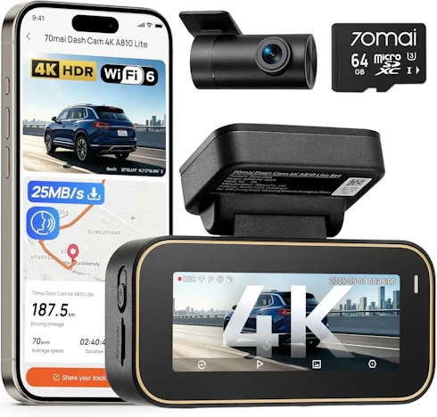 70mai A810 Lite 4K-Dashcam (Amazon-Bestseller) erstmals für unter 90 Euro bei Amazon