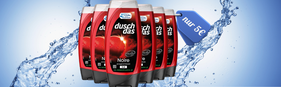 Erfrischend in den Tag zum Sparpreis! 🚿 Duschdas 3-in-1 Duschgel Noire (6er-Pack) ab 5€ 💧