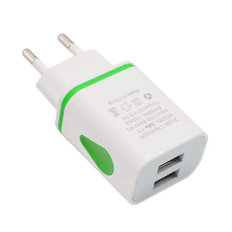 USB Wall Charger Dual Port 2A