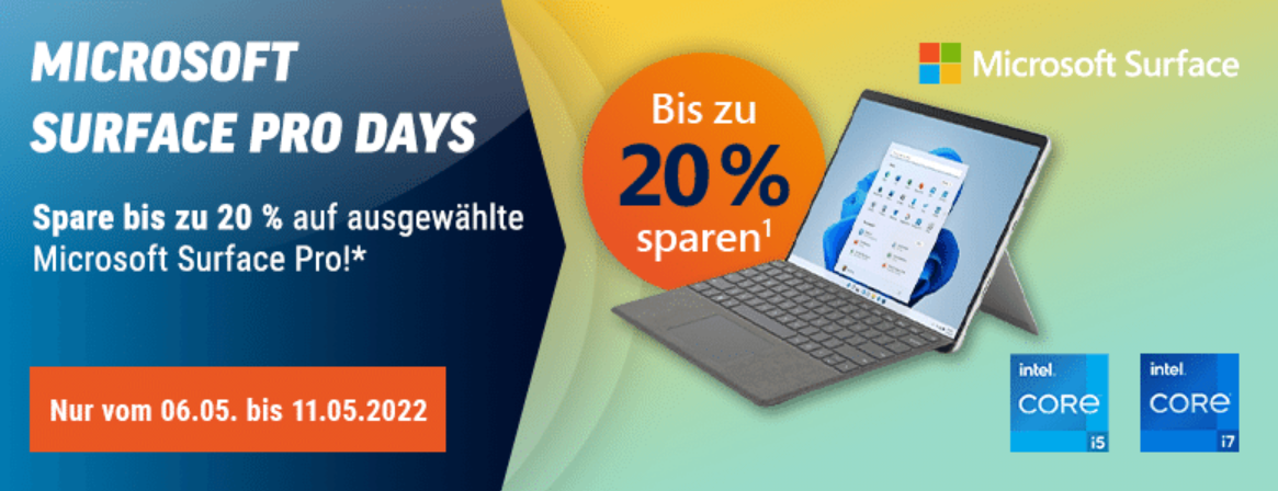 Microsoft Surface Pro Days bei NBB - mit bis zu 20% Rabatt 💻 