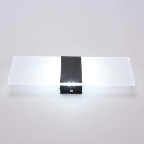 LED Wandleuchten, AC 85-265V 3W 14X6cm Cool White 6000K Schwarz Aluminium