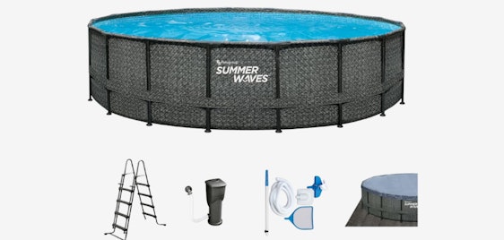 Cooler Deal ❄️ Summer Waves Frame Pool für 492€ - rund, 5,49m Durchmesser, inkl. Zubehör