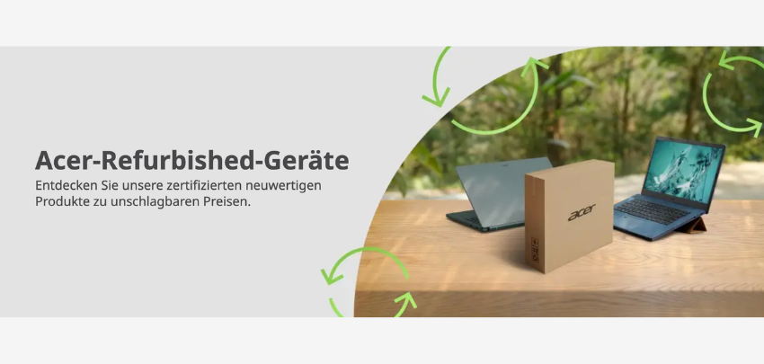 10% Extra-Rabatt! 💻 Zertifizierte Refurbished-Produkte im Acer Store 🔌