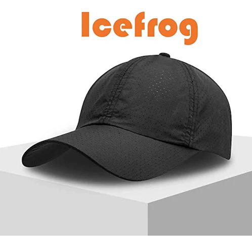 40% OFF IceFrog Kappe Basecap Unisex Kappen schnell trockend Sportkappe Mützen für Draussen Jogging, Laufen Sport oder auf Reisen