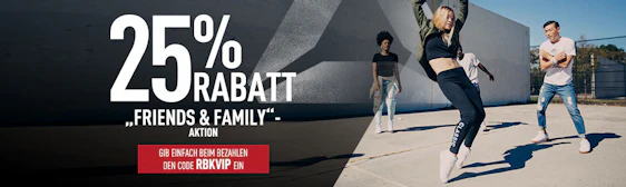 25% Rabatt auf über 2.000 Artikel bei Reebok Friends & Family Aktion