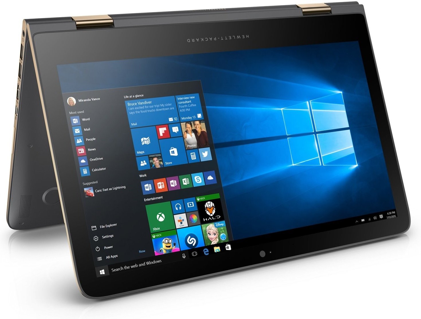 HP Spectre x360 13-4230ng für 888€ - 13,3" Convertible mit i7-6560U, 8 GB RAM, 256GB SSD und Intel Iris 540